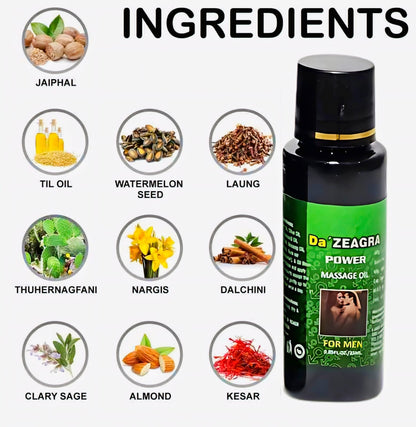 Da Zeagra Power Massage Oil